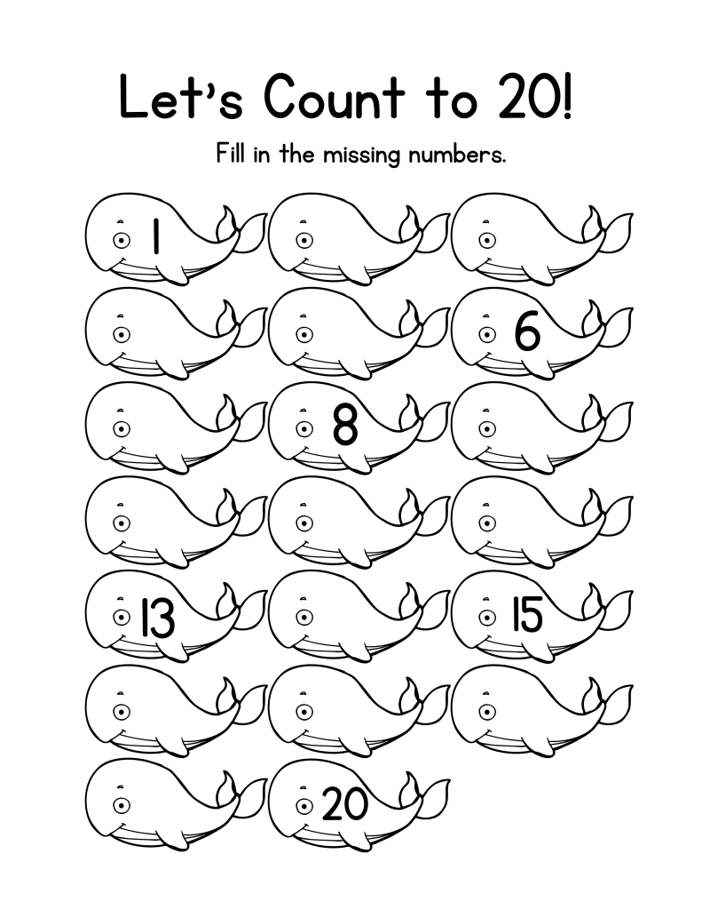 Free Printable Preschool Worksheets Whale Theme