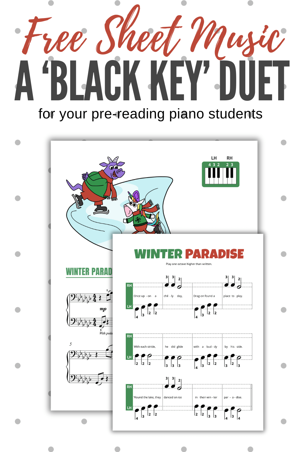 Free Printable Piano Music Pre-Reading