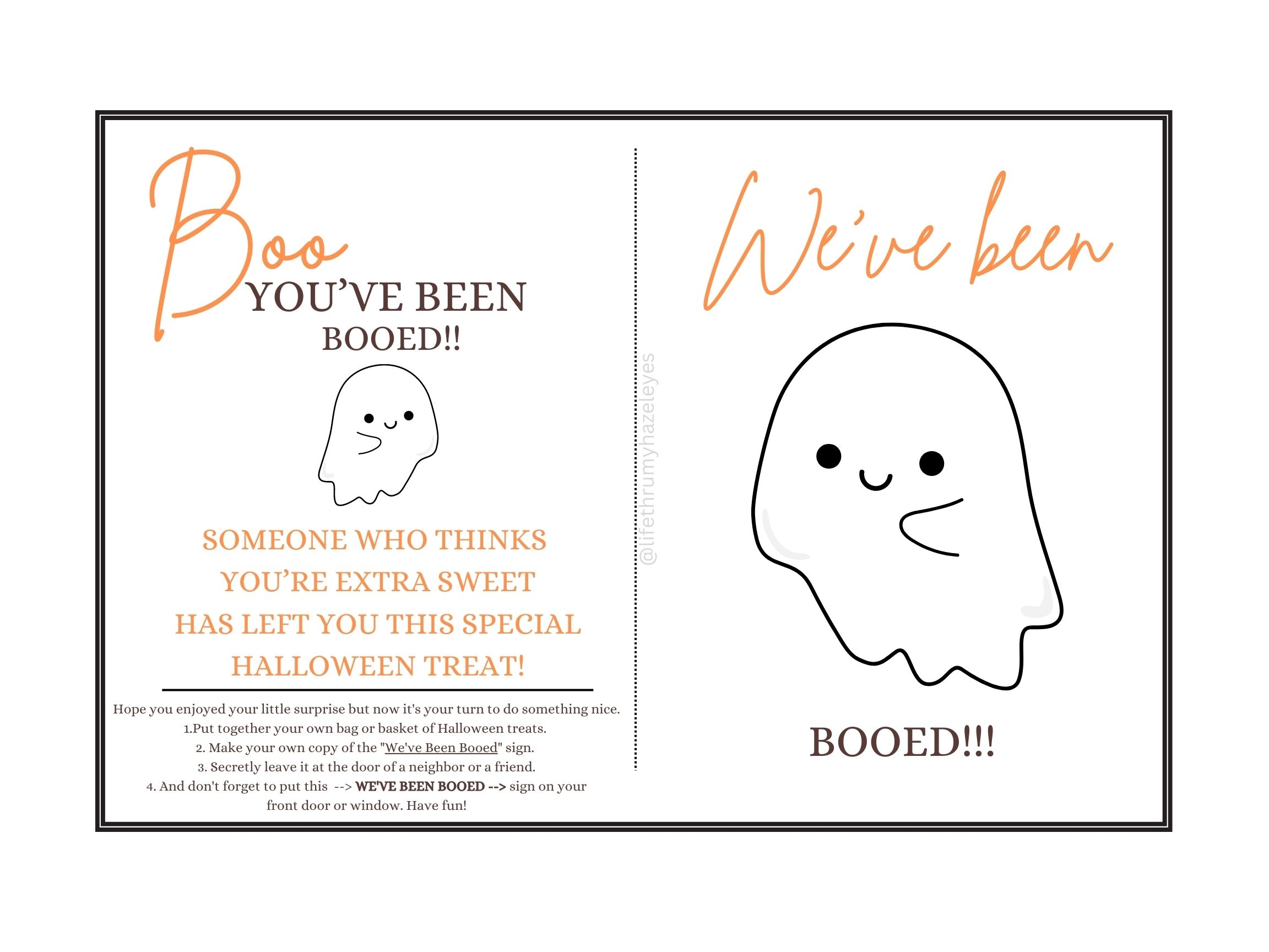 You'Ve Been Booed Free Printable